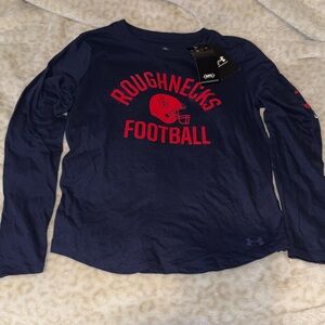🧨 2/$15 / Under Armour Navy and Red Roughnecks Long Sleeve Shirt